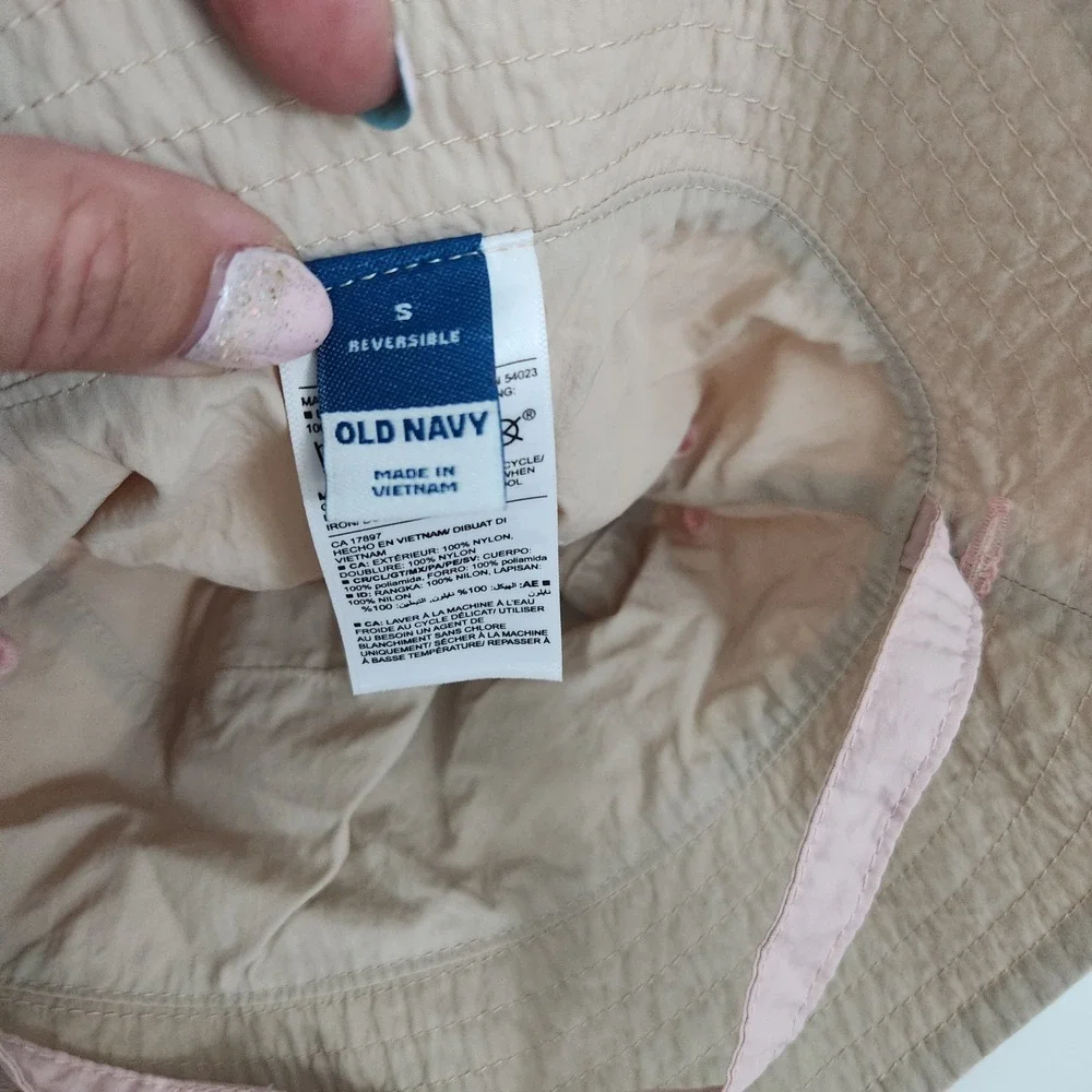 Baby Girl Pink Bucket Sun Hat Small Adjustable Strap NWT